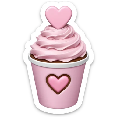 Two glossy square milk chocolate pralines placed diagonally, each in a white ridged paper cup, topped with a soft pastel pink heart icing with subtle sugar sparkle.
Cute minimal emoji-style, realistic and polished, clean studio lighting, pure white background, smooth 3D render, high resolution. sticker