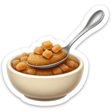 a spoonful of brown sugar, simple and clear, no text sticker