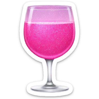 Pink shot of alcohol with glitter  sticker