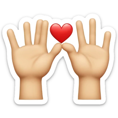 Love you emoji and fingers crossed emoji combined sticker
