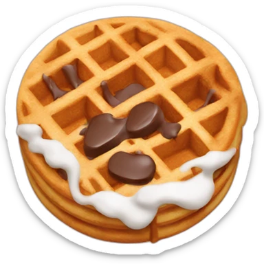 Waffle with chocolate  sticker