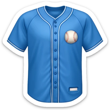 franela de beisbol color azul sin logo  sticker