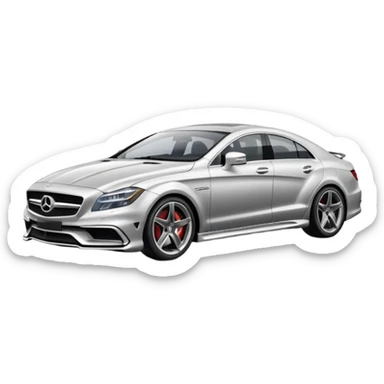 light silver cls63s 2016 sideways sticker