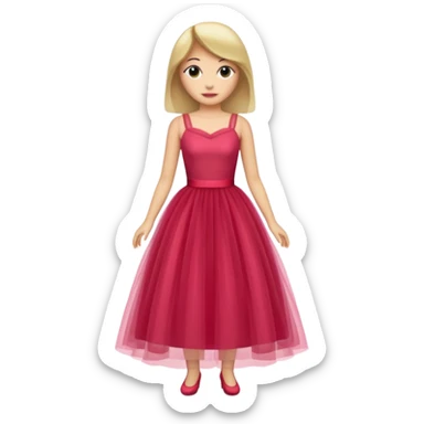 woman tulle dress sticker
