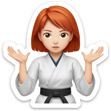 Redhaired Aikido girl sticker