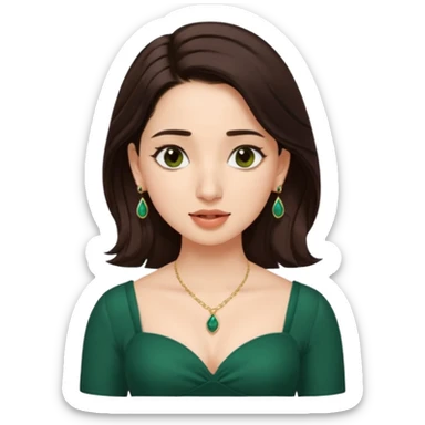 pretty bratz genmoji that looks like tamannah bhatia (bollywood actress), wearing a dark green sweetheart neckline top, dark brown hair, light makeup, no necklace, dangly earrings, side hair part, fair. dark brown eyes


Show her coughing sticker
