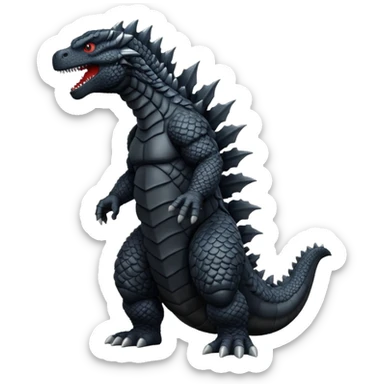 Black Godzilla  sticker