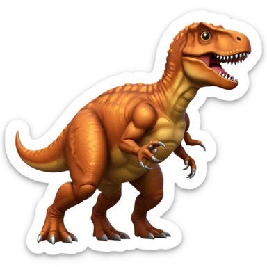 A t-rex with a big arm sticker