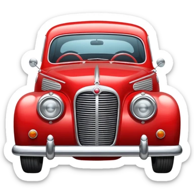 Illustrate a classic vintage car with chrome details & round headlights. sticker