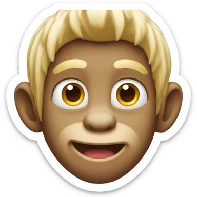 Monkey with blonde hair  sticker