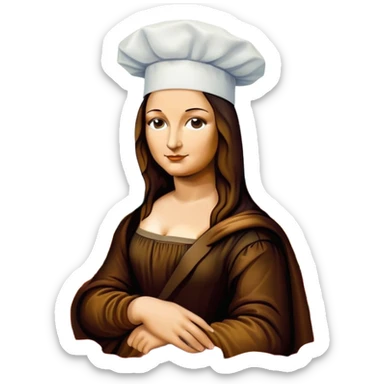 pop art monalisa SPAM meat slop landscape  sticker