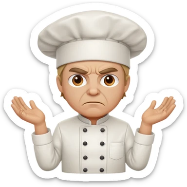 Chef Skinner angry chef sticker