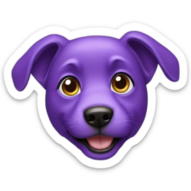 purple dogs  sticker
