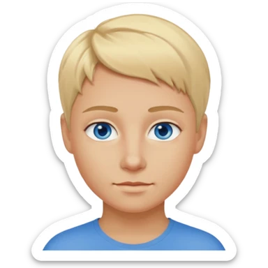 short blond hair blue eyes 5ft 9 140lbs Italian sticker