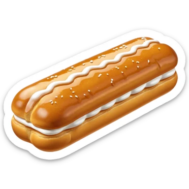 3d realistic Butterscotch éclair  sticker