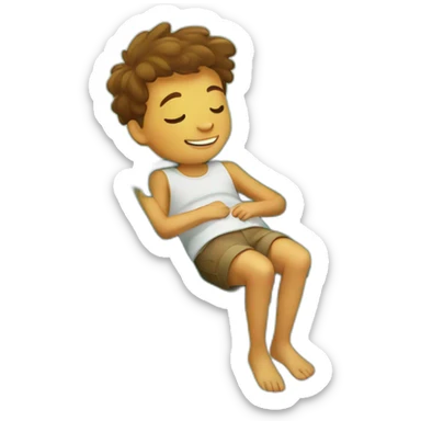 a kid laying in hammock sticker