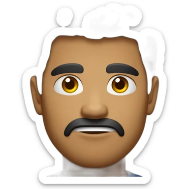 short-black-hair-brown-man-angry-emoji sticker