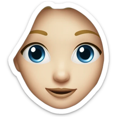 cute blonde girl with blue eyes driving a white car sticker