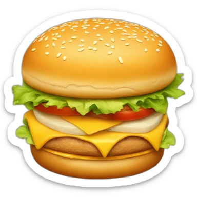 Chiken burger sticker