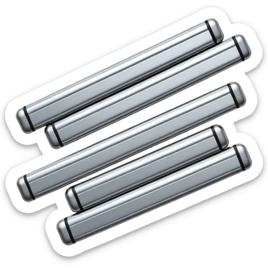 Horizontal multiple little bars merging into a bigger sticker