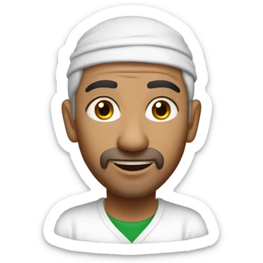 algerian man in the moo sticker