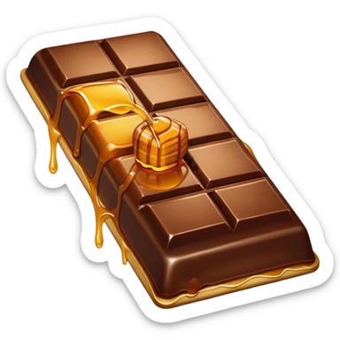 chocolate bar with honey on top sticker