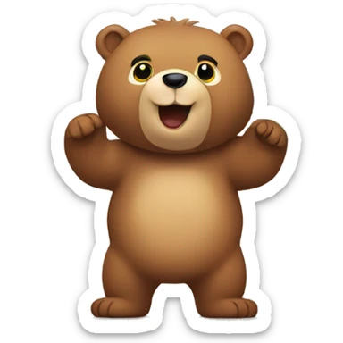 Bear with rainbow  sticker