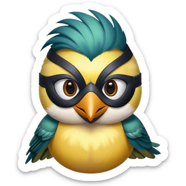 A great tit bird that is also a burglar. sticker