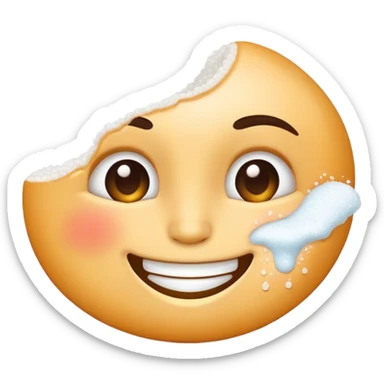 Emoji smiling sniffing salt sticker