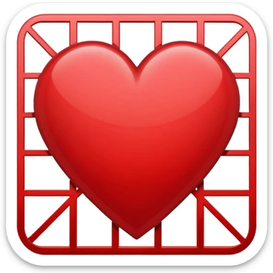 Grid heart sticker