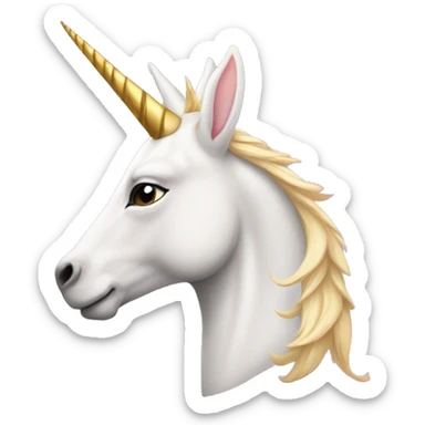 capricorn with unicorn horn - profile and unicorn colors sticker