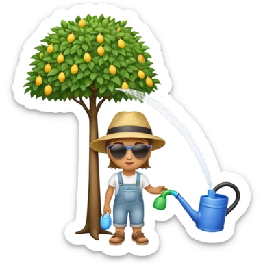 Watering tree sticker