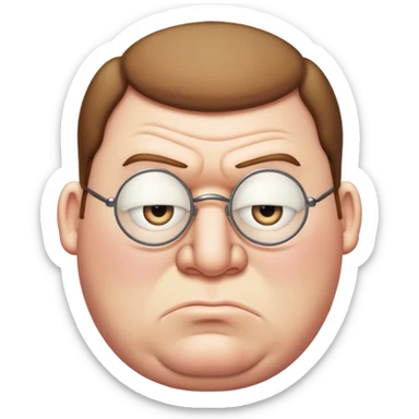 peter griffin evil twin retep sticker