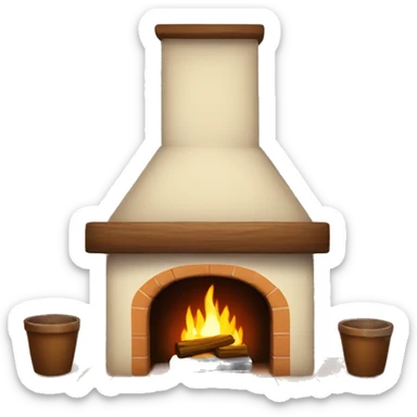 cozy fireplace  sticker