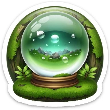 I want an emoji to use for mental wellness in a mystical setting. I want to reference an object that symbolizes the term "Clarity Seeker". It should be relaxing and calm in nature. Not a person, a symbol sticker