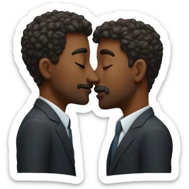 Guys kissing sticker