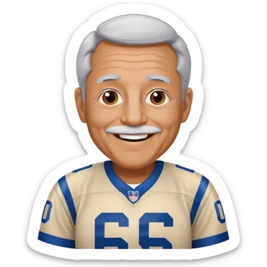 A grandpa playing football in Indianapolis Colts jersey sticker