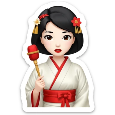 geisha singing sticker