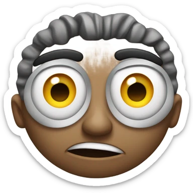 Emoji pulling eyelids down in distress sticker