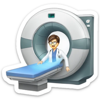 Radiologist-performing-breast-mri sticker