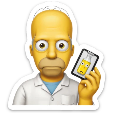 Acid tab Homer Simpson  sticker