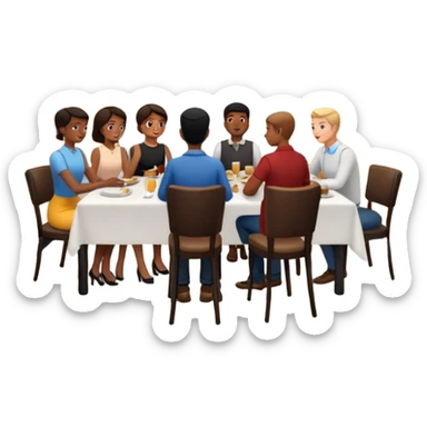 comversacion dentro de un restauant  sticker