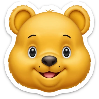 Winnie the Pooh cartoon emoji sticker