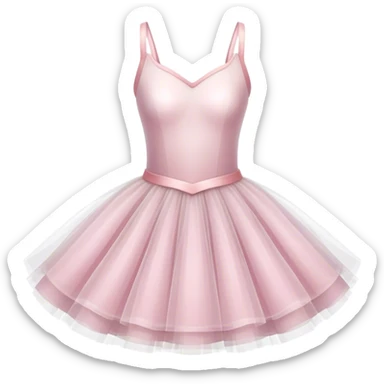 White tulle ballerina dress  isolated  sticker