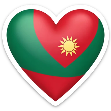 Love emoji creat Bangladesh flage  sticker