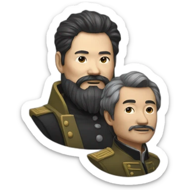 lihongzhi and karlmarx Hook-and-shoulder sticker