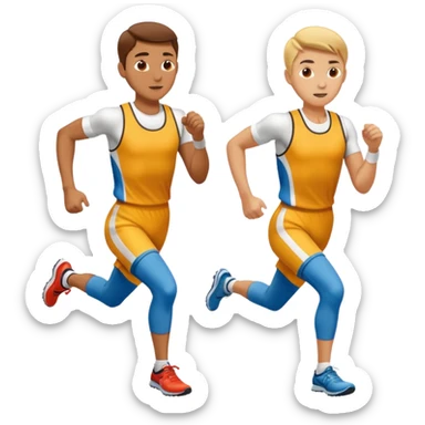 running race finish sticker