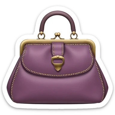 Mauve vintage purse sticker