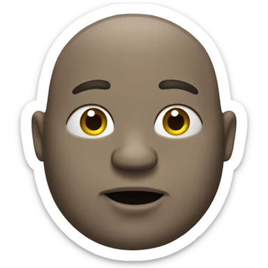 fat bald man with bad breath no mustache  sticker