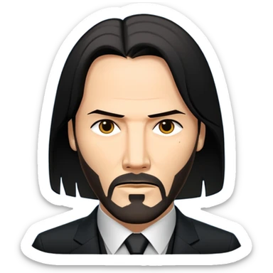 Elinde silah tutan jon wick sticker